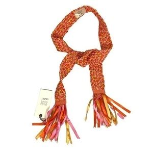 Vintage 90s‎ DX Collection braided ribbon wrap Belt bright pink orange